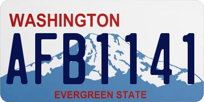 WA license plate AFB1141