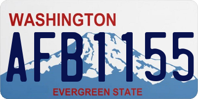 WA license plate AFB1155