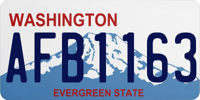 WA license plate AFB1163