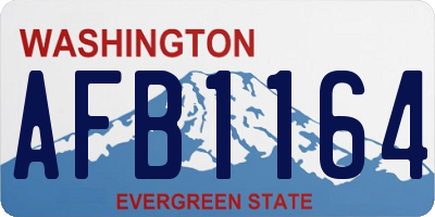 WA license plate AFB1164