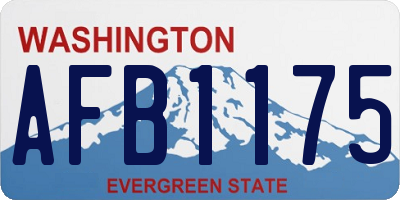 WA license plate AFB1175