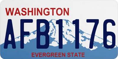 WA license plate AFB1176