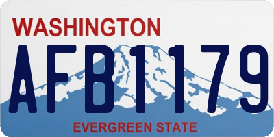 WA license plate AFB1179