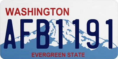 WA license plate AFB1191