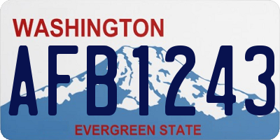 WA license plate AFB1243