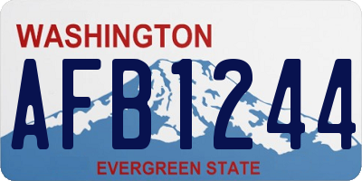WA license plate AFB1244