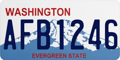WA license plate AFB1246