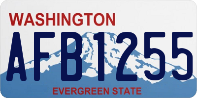 WA license plate AFB1255