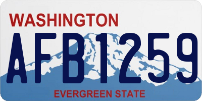 WA license plate AFB1259