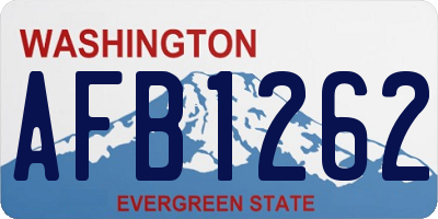 WA license plate AFB1262