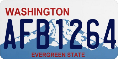 WA license plate AFB1264
