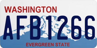 WA license plate AFB1266