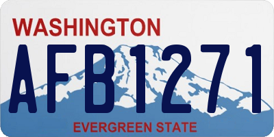 WA license plate AFB1271