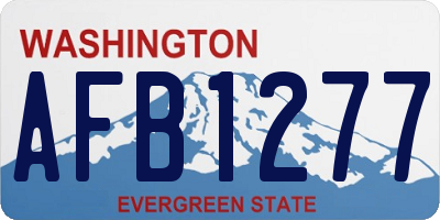 WA license plate AFB1277