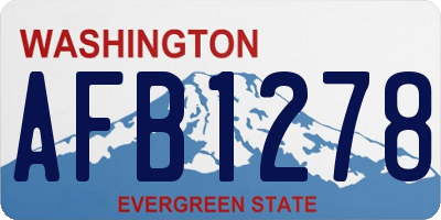 WA license plate AFB1278