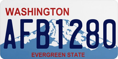 WA license plate AFB1280