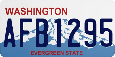 WA license plate AFB1295