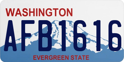 WA license plate AFB1616