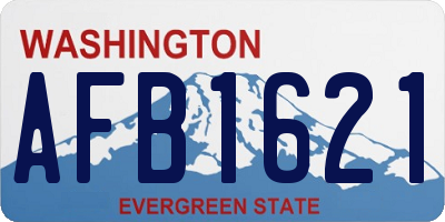 WA license plate AFB1621