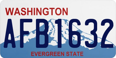 WA license plate AFB1632