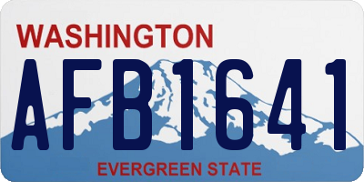 WA license plate AFB1641