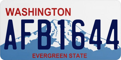 WA license plate AFB1644