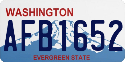 WA license plate AFB1652