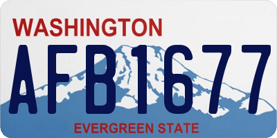 WA license plate AFB1677