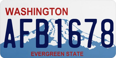 WA license plate AFB1678