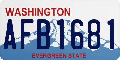 WA license plate AFB1681