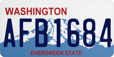 WA license plate AFB1684