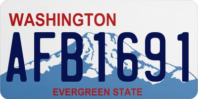 WA license plate AFB1691
