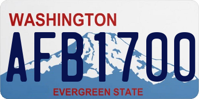 WA license plate AFB1700