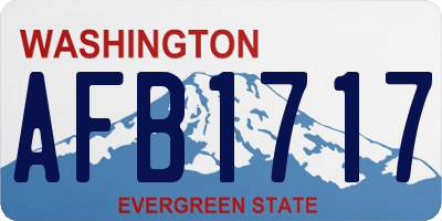 WA license plate AFB1717