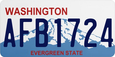 WA license plate AFB1724