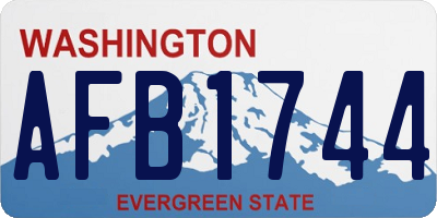WA license plate AFB1744
