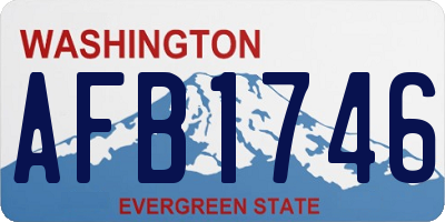 WA license plate AFB1746
