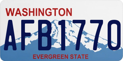 WA license plate AFB1770