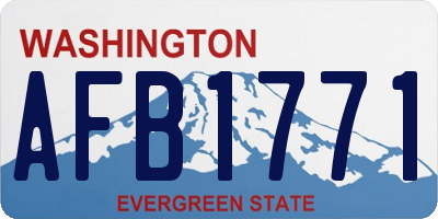 WA license plate AFB1771