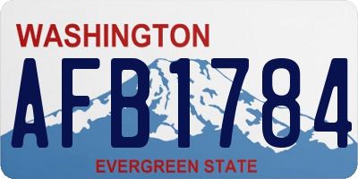 WA license plate AFB1784