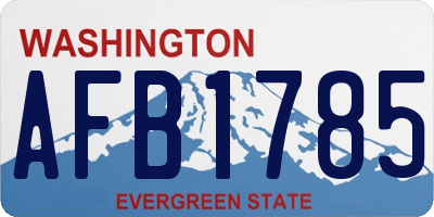 WA license plate AFB1785