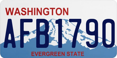 WA license plate AFB1790
