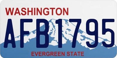 WA license plate AFB1795