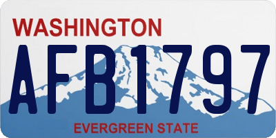 WA license plate AFB1797