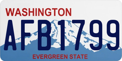 WA license plate AFB1799