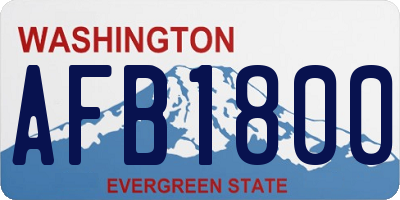WA license plate AFB1800