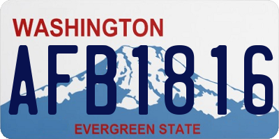 WA license plate AFB1816