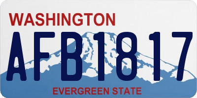 WA license plate AFB1817