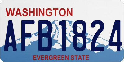 WA license plate AFB1824