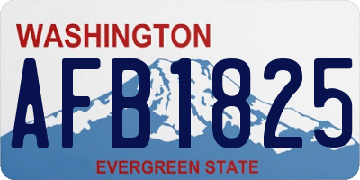 WA license plate AFB1825